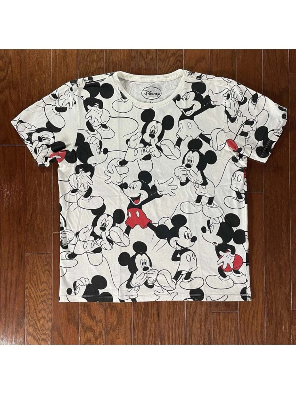 Mickey Mouse Disney T-Shirt Graphic Print All Over Brazil Exclusive - Mens Sz L
